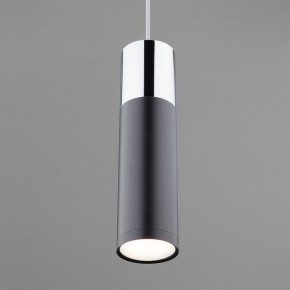 Подвесной светильник Eurosvet Double Topper 50135/1 LED хром/черный в Новоуральске - novouralsk.mebel24.online | фото 2