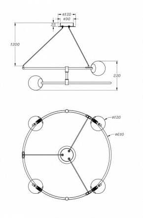 Подвесной светильник Maytoni Balance MOD317PL-04B в Новоуральске - novouralsk.mebel24.online | фото 4