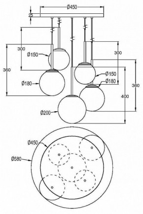 Подвесной светильник Maytoni Basic form MOD321PL-05G1 в Новоуральске - novouralsk.mebel24.online | фото 4