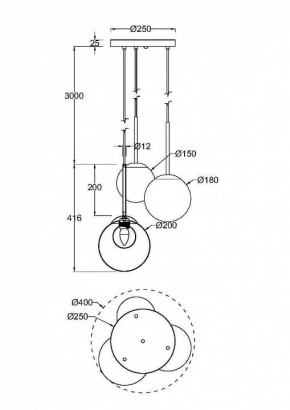 Подвесной светильник Maytoni Basic form MOD521PL-03G в Новоуральске - novouralsk.mebel24.online | фото 3