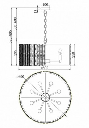 Подвесной светильник Maytoni Facet MOD094PL-08CH в Новоуральске - novouralsk.mebel24.online | фото 3