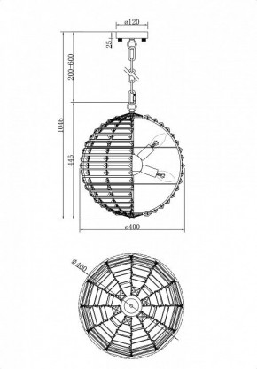 Подвесной светильник Maytoni Palla MOD092PL-06CH в Новоуральске - novouralsk.mebel24.online | фото 3
