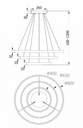 Подвесной светильник Maytoni Rim MOD058PL-L100W4K в Новоуральске - novouralsk.mebel24.online | фото 6