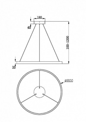 Подвесной светильник Maytoni Rim MOD058PL-L42BK в Новоуральске - novouralsk.mebel24.online | фото 3