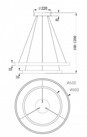 Подвесной светильник Maytoni Rim MOD058PL-L74B4K в Новоуральске - novouralsk.mebel24.online | фото 6