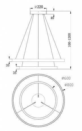 Подвесной светильник Maytoni Rim MOD058PL-L74BS4K в Новоуральске - novouralsk.mebel24.online | фото 7