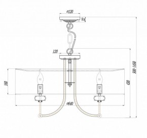 Подвесной светильник Maytoni Roma ARM006PL-08G в Новоуральске - novouralsk.mebel24.online | фото 4