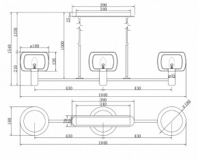 Подвесной светильник Maytoni Vision MOD411PL-03G в Новоуральске - novouralsk.mebel24.online | фото 6
