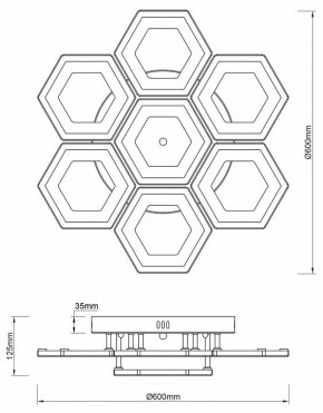 Потолочная люстра Escada Hexagon 10204/7LED в Новоуральске - novouralsk.mebel24.online | фото 7