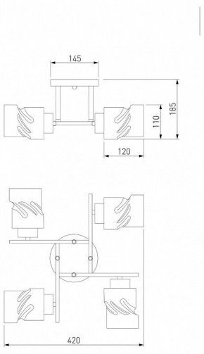 Потолочная люстра Eurosvet Hilari 30165/4 черный жемчуг в Новоуральске - novouralsk.mebel24.online | фото 4