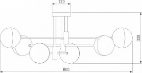 Потолочная люстра Eurosvet Nuvola 70129/6 хром в Новоуральске - novouralsk.mebel24.online | фото 3