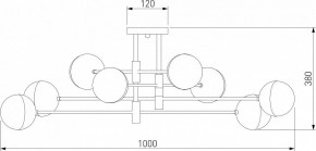 Потолочная люстра Eurosvet Nuvola 70129/8 латунь в Новоуральске - novouralsk.mebel24.online | фото 3