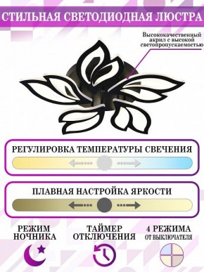 Потолочная люстра Natali Kovaltseva High-Tech Led Lamps HIGH-TECH LED LAMPS 82006 BLACK в Новоуральске - novouralsk.mebel24.online | фото 5