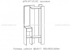 КРИТ-1 Прихожая (Делано светлый) в Новоуральске - novouralsk.mebel24.online | фото 2