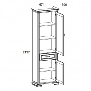 Шкаф 2D1S, MONAKO, цвет Сосна винтаж/дуб анкона в Новоуральске - novouralsk.mebel24.online | фото 3