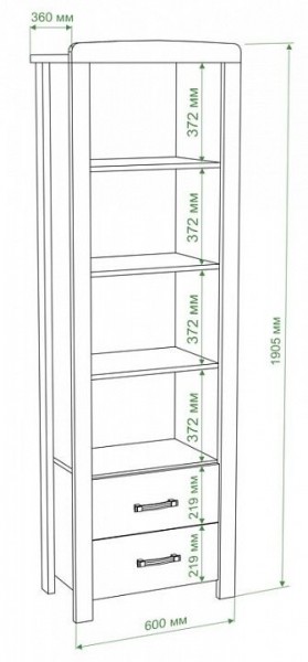 Шкаф книжный Бартоло ВТД-СФ в Новоуральске - novouralsk.mebel24.online | фото 2