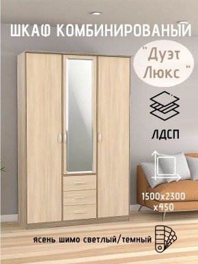 Шкаф комбинированный Дуэт Люкс с зеркалом в Новоуральске - novouralsk.mebel24.online | фото 5