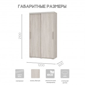 Шкаф-купе ШКК-11 (ясень белый) в Новоуральске - novouralsk.mebel24.online | фото 7