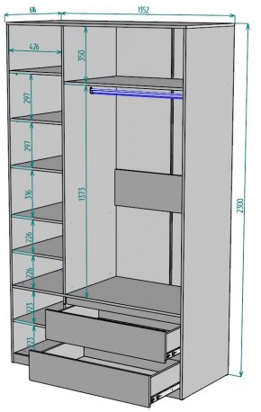 Шкаф Мальта H216 в Новоуральске - novouralsk.mebel24.online | фото 2