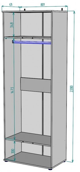 Шкаф Ольга H58 в Новоуральске - novouralsk.mebel24.online | фото 2