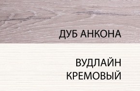 Шкаф открытый 1D, OLIVIA, цвет вудлайн крем/дуб анкона в Новоуральске - novouralsk.mebel24.online | фото 2