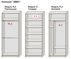 Шкаф распашной серия «ЗЕВС» (PL3/С1/PL2) в Новоуральске - novouralsk.mebel24.online | фото 2