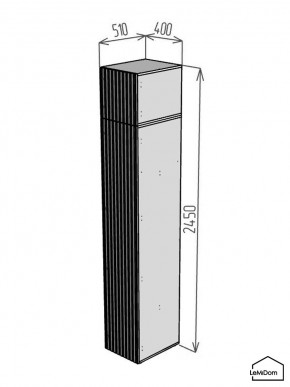 Шкаф с антресолью Linnea MHR-1A-1 2450х400х510 (ДВ-М 11.1.25) в Новоуральске - novouralsk.mebel24.online | фото 2