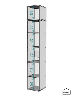 Шкаф с антресолью Linnea MHR-1A-2 2450х400х510 (Белый-М 11.1.2) в Новоуральске - novouralsk.mebel24.online | фото 3