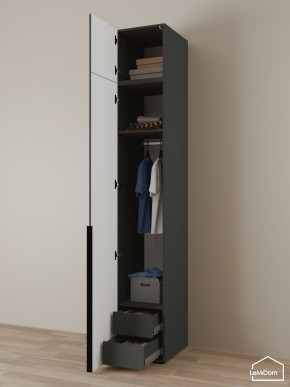 Шкаф с антресолью Linnea MHR-1A-3 2450х400х510 (Графит-М 11.1.25) в Новоуральске - novouralsk.mebel24.online | фото 5