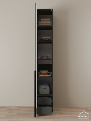 Шкаф с антресолью Linnea MHR-1A-4 2450х400х510 (Графит-М 11.1.25) в Новоуральске - novouralsk.mebel24.online | фото 4