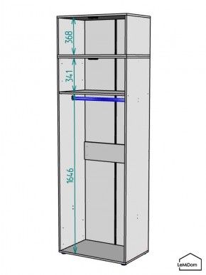 Шкаф с антресолью Linnea MHR-2A-1 2450х800х510 (ДВ-М 11.1.25) в Новоуральске - novouralsk.mebel24.online | фото 3