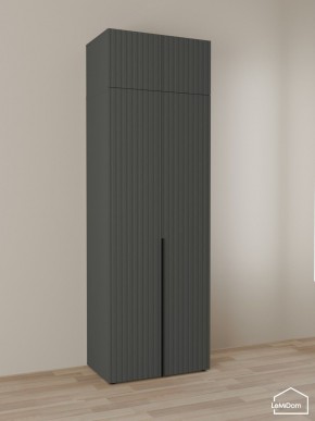 Шкаф с антресолью Linnea MHR-2A-1 2450х800х510 (Графит-М 11.1.25) в Новоуральске - novouralsk.mebel24.online | фото