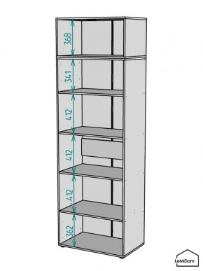 Шкаф с антресолью Linnea MHR-2A-2 2450х800х510 (Белый-М 11.1.2) в Новоуральске - novouralsk.mebel24.online | фото 3
