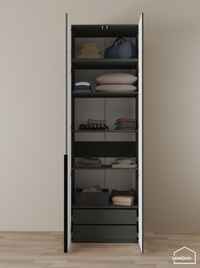 Шкаф с антресолью Linnea MHR-2A-3 2450х800х510 (Графит-М 11.1.25) в Новоуральске - novouralsk.mebel24.online | фото 5
