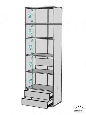 Шкаф с антресолью Linnea MHR-2A-4 2450х800х510 (Белый-М 11.1.1) в Новоуральске - novouralsk.mebel24.online | фото 3