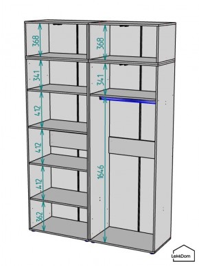 Шкаф с антресолью Linnea MHR-4A-1 2450х1600х510 (Белый-М 11.1.2) в Новоуральске - novouralsk.mebel24.online | фото 3