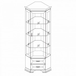 Шкаф-витрина угловой Сиена в Новоуральске - novouralsk.mebel24.online | фото 2