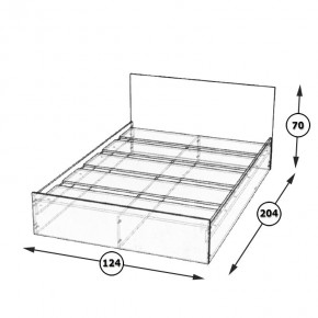 Стандарт Кровать 1200, цвет дуб сонома, ШхГхВ 123,5х203,5х70 см., сп.м. 1200х2000 мм., без матраса, основание есть в Новоуральске - novouralsk.mebel24.online | фото