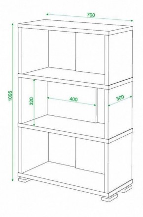 Стеллаж книжный Домино нельсон СБ-10_3 в Новоуральске - novouralsk.mebel24.online | фото 2