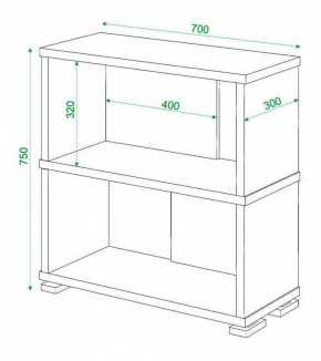 Стеллаж книжный Домино СБ-10_2 в Новоуральске - novouralsk.mebel24.online | фото 3