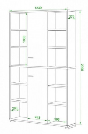 Стеллаж комбинированный Домино нельсон ПУ-40-2 в Новоуральске - novouralsk.mebel24.online | фото 2