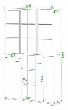 Стеллаж комбинированный Домино нельсон ПУ-40-6 в Новоуральске - novouralsk.mebel24.online | фото 2