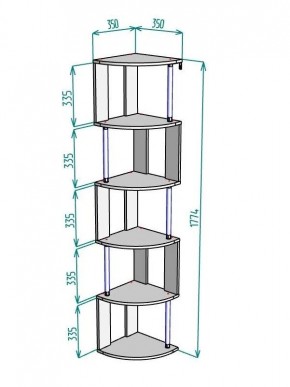 Стеллаж Maria S113-MA (Белый) в Новоуральске - novouralsk.mebel24.online | фото 3