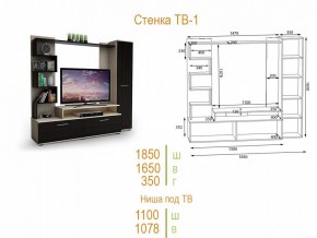 Стенка для гостиной ТВ-1 в Новоуральске - novouralsk.mebel24.online | фото 2