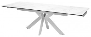 Стол BELLUNO 160 MARBLES KL-99 Белый мрамор матовый, итальянская керамика/ белый каркас, ®DISAUR в Новоуральске - novouralsk.mebel24.online | фото 6