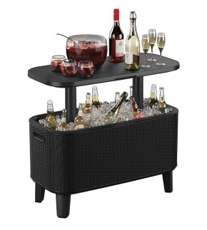 Стол Беви Бар (Bevy Bar Large Cool Bar), графит в Новоуральске - novouralsk.mebel24.online | фото 3