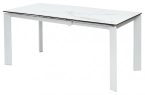 Стол CORNER 120 MATTE STATUARIO Белый мрамор матовый керамика, стекло/ белый каркас, ®DISAUR в Новоуральске - novouralsk.mebel24.online | фото 1