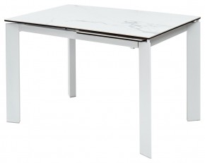 Стол CORNER 120 MATTE STATUARIO Белый мрамор матовый керамика, стекло/ белый каркас, ®DISAUR в Новоуральске - novouralsk.mebel24.online | фото 2