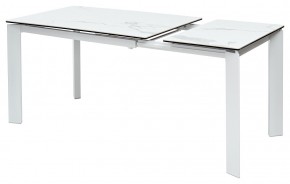 Стол CORNER 120 MATTE STATUARIO Белый мрамор матовый керамика, стекло/ белый каркас, ®DISAUR в Новоуральске - novouralsk.mebel24.online | фото 5