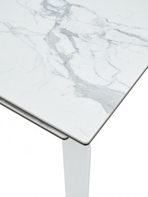 Стол CORNER 120 MATTE STATUARIO Белый мрамор матовый керамика, стекло/ белый каркас, ®DISAUR в Новоуральске - novouralsk.mebel24.online | фото 6